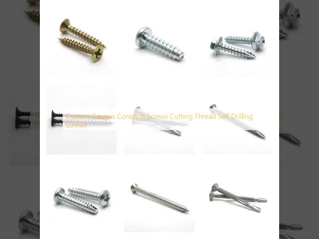 Cutting Thread Concrete Self Drilling Screws Custom Gauges