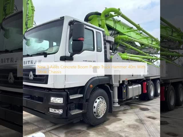 New 3 Axles Concrete Boom Pump Truck Hammer 40m With Sitrak Chassis