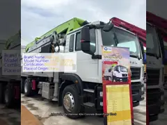 New 3 Axles Concrete Boom Pump Truck Hammer 40m With Sitrak Chassis