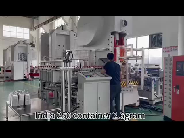 LK-T63 アルミホイルコンテナ製造ライン シエメンス モーター制御 9000PCS / 時間