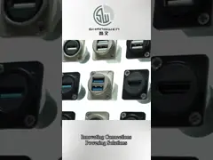China USB TYPE C Zinc Alloy Square Data Connector Dustproof Audio Data Connector for Industrial Electronics Accessories supplier