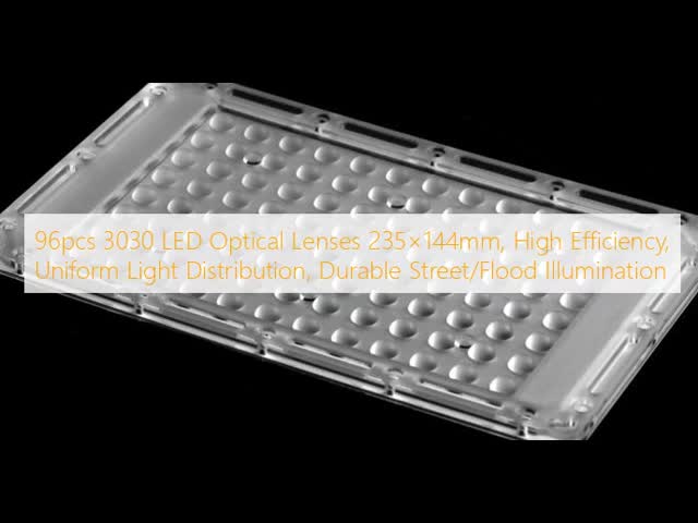96pcs 3030 LED 光学レンズ 235×144mm,高効率,均一な光分布,耐久的な路線/洪水照明