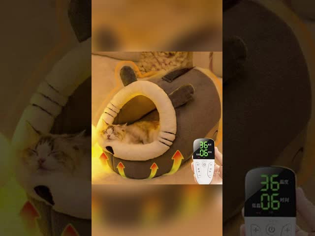Energy Saving Electric Cat Bed Portable Smart Pet Beds With Removable Cover