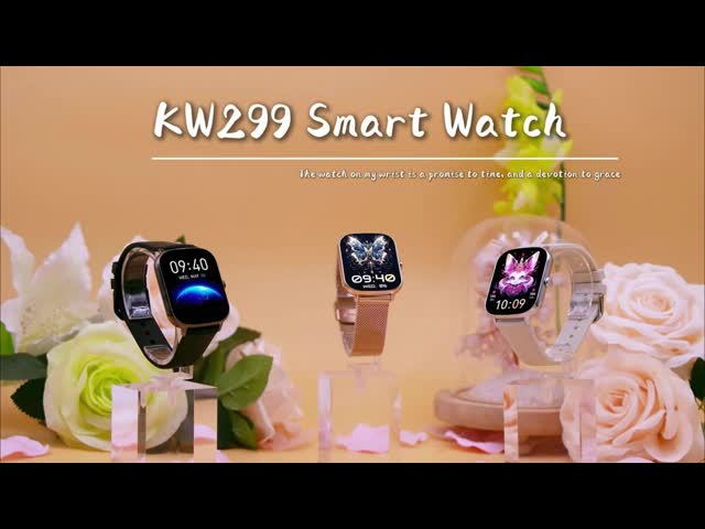 KW299 コンパクト ファッション スマートウォッチ 1.75 インチ エレガンススタイル 精巧なスタイリッシュシリーズ AB5691G チップセットと防水 IP68