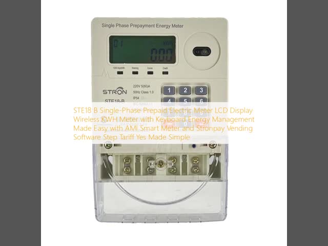 100m通信距離 STE18 B 単相プリペイド電気メーター、AMIスマートメーターおよびStronpay販売ソフトウェア搭載