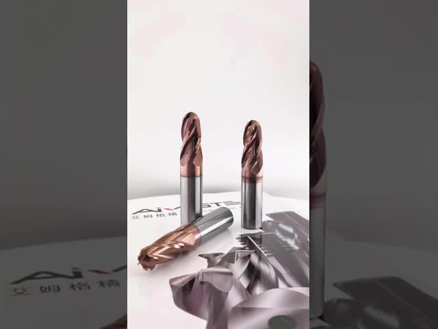 プレミアム 20mm 4 フルート カービッド ボール ノース エンド ミル 鉄鋼 タイタン ハードメタル 超長寿命