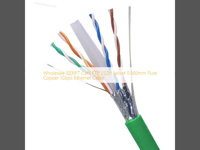 1000FT Cat6 FTP LSZH ジャケット 0.560mm 純銅 1Gbps イーサネットケーブル