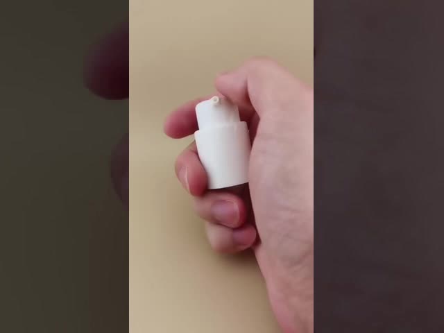 Round White Cream Pump K702-8 for Cosmetic Bottles