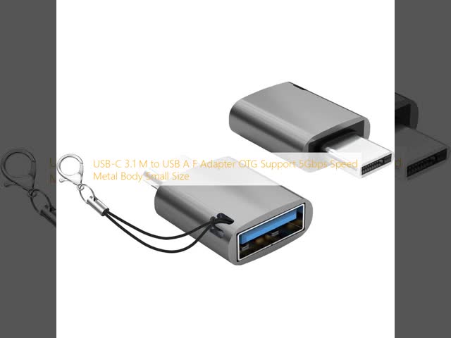 Small 3.1 M To USB A F USB C Adapter OTG Support 5Gbps Speed Metal Body