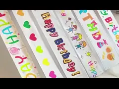 0115 Children's Day Ribbon Birthday Cake Cartoon Ribbon Baking Gift Strap Ribbon Hand gesture decoration