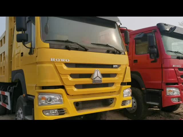 Caminhão basculante de elevação frontal 6*4 basculante 371-420HP RHD de segunda mão com motor WD