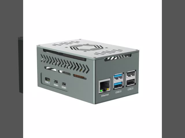 Raspberry Pi 5 アルミケース 4010 PWMファンと銅ヒートシンク サポート オフィシャルアクティブクーラー