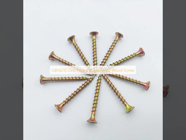 Yellow Zinc Plated Bugle Head Wood Screw For Strong And Secure Joinery