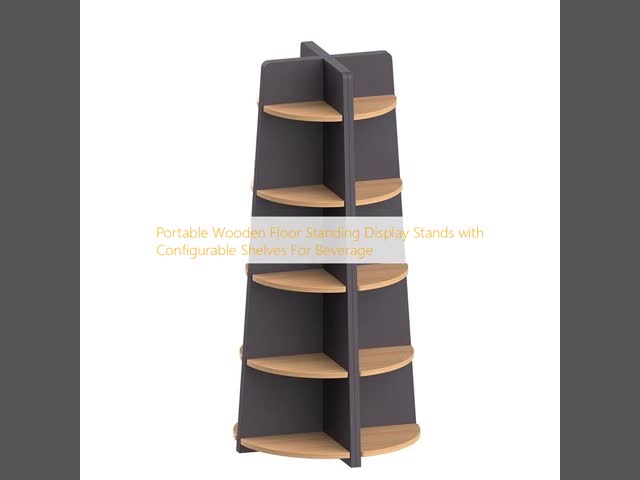 Portable 180cm Wooden Brochure Display Stands Configurable Beverage Display Racks