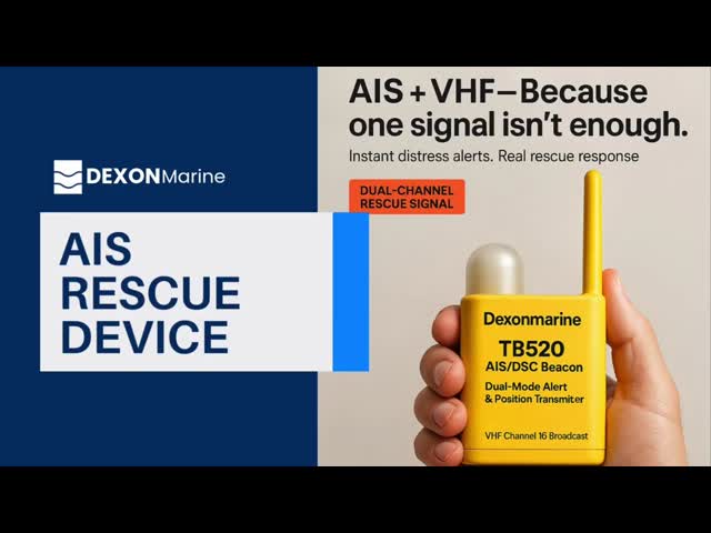 IP67 Dual Channel AIS MOB Rescue Device With VHF Voice Alert Maritime Alert Solution