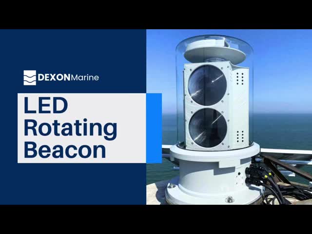 Servo Driven Rotating Marine Beacon With Backup Power LED Marine Beacon Light