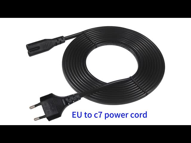 EU 2PINプラグとIEC C7 C8を持つノートPC用のVDE承認された電源ケーブル