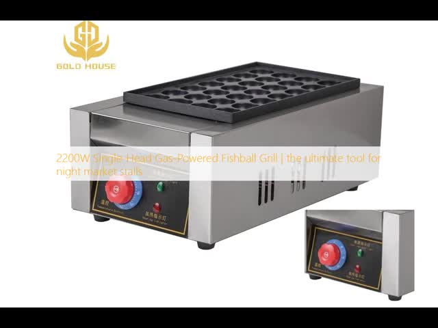 Single Head Gas Powered Fishball Grill 2200W For Night Market Stalls
