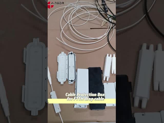 Caixa de terminação protetora de embraiagem de fibra óptica de 2 portas para cabo de queda ASB Branco