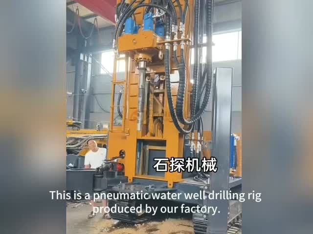 poço de água hidráulico completo profundo da esteira rolante de 350m que fura Rig Pneumatic