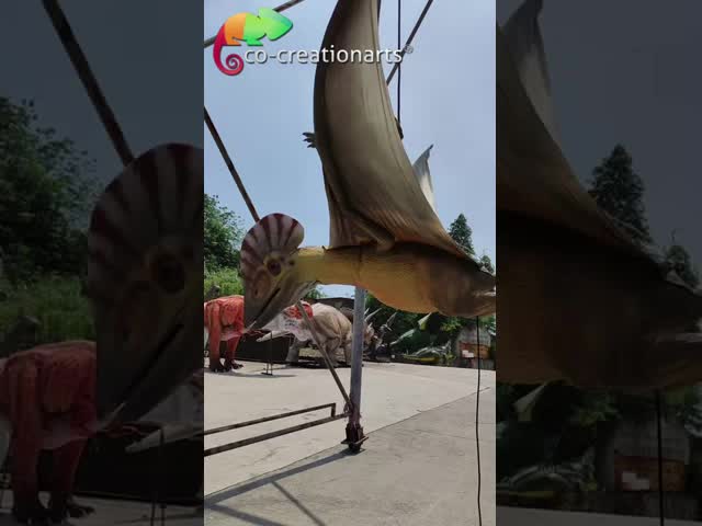 Outdoor Exhibition Life Size Animatronic Dinosaurs Pterosaur Waterproofing