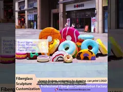 Europe Regional Resin Ice Cream Donut Props Fiberglass Candy Lollipop Sculpture For Art Collectible
