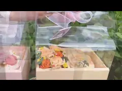 Çiçekli pasta kutusu, şeffaf PVC katlanabilir meyve çiçek kutusu, Sevgililer Günü elden tutulan çiçek düzenleme kutusu ve popüler çiçek hediye kutusu