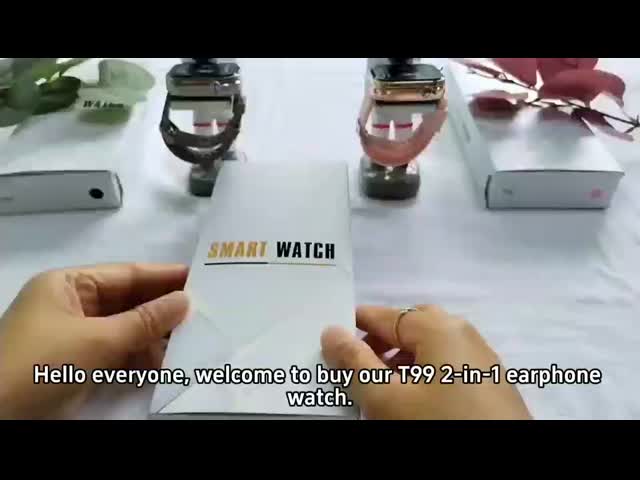 2025 ニュー スマートウォッチ TWS 2イン1 ブルートゥース イヤホン 2.02''TFT スクエアスクリーン ブルートゥース コール