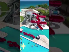 Volwassen Zwembad Water Themapark Ruiters, Glasvezel Zwembadglijbanen Combo Voor Resort, Hotel En Waterpark
