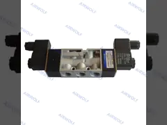 MVSC-300-4E1 MVSC-300-4E2 3/8 Mindman 5/2 Way Pneumatic Solenoid Valves 0.2-0.8Mpa Aluminum DC24V AC220V AC110V DC12V