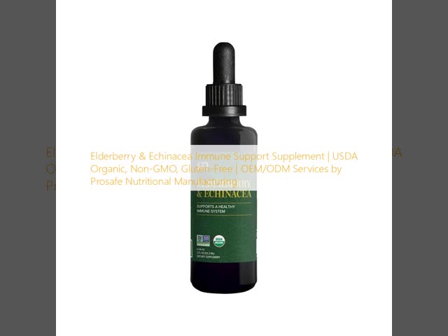 OEM USDA Capsules Supplements Organic Elderberry Echinacea Drops For Immune System
