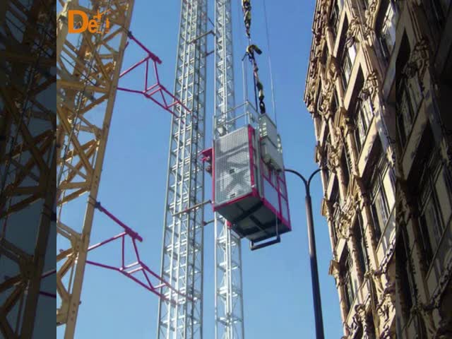 Customized Temporary Construction Elevator Lift Energy Efficient For People Material