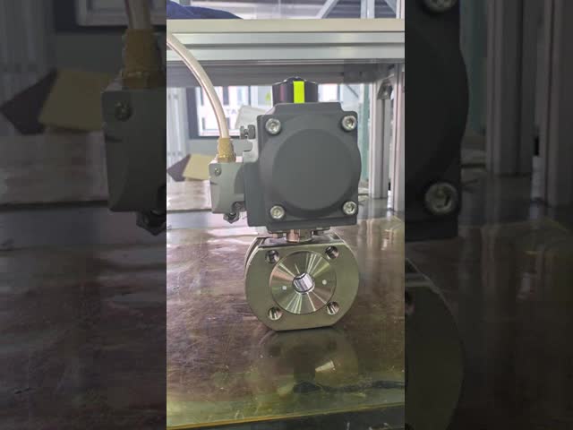 Valva de esfera pneumática fixa de aço inoxidável DN15 - DN50
