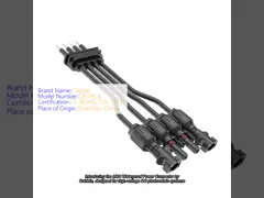 PA66 Nylon Waterproof Power Connector 300V For Solar Photovoltaic High Voltage Fusing