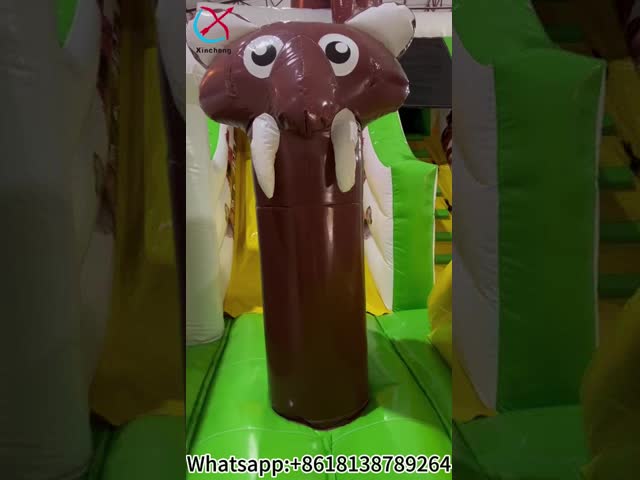 メーカー 充電式 楽しい都市 充電式 バンサー スライド付き ジャンプ城