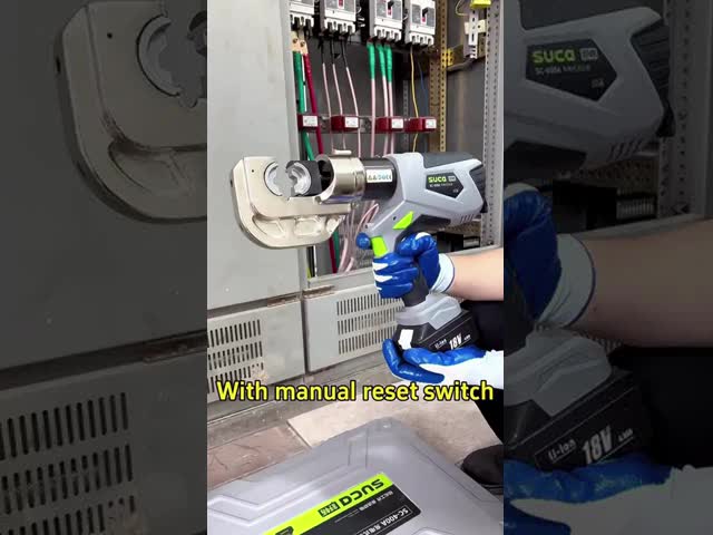 Rechargeable Electric Hydraulic Cordless Cable Crimping Tool With Battery Power Source From Suca