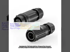 Plastic Multi-Core Waterdicht Data Connector IP68 Mannelijk Vrouwelijk Connector