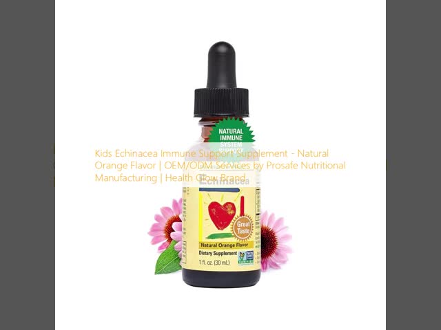 Kids Echinacea Immune Booster Herbal Supplement drops Natural Orange Flavor