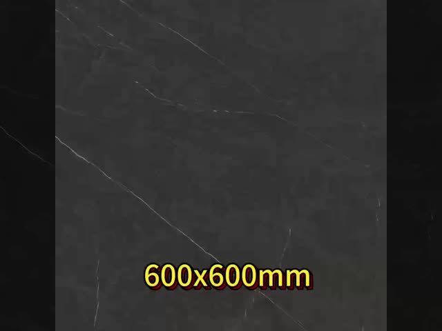 Marble Rustic Porcelain Tile Black Color 600X600mm for Bathroom Floor