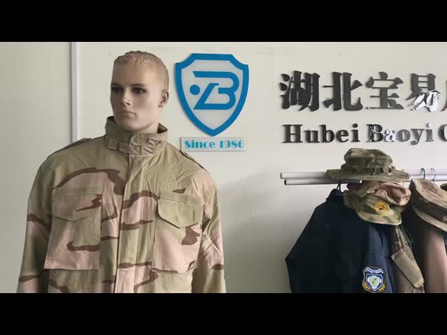 スタンドアップカラー付き耐久性のあるカモ戦場ジャケット