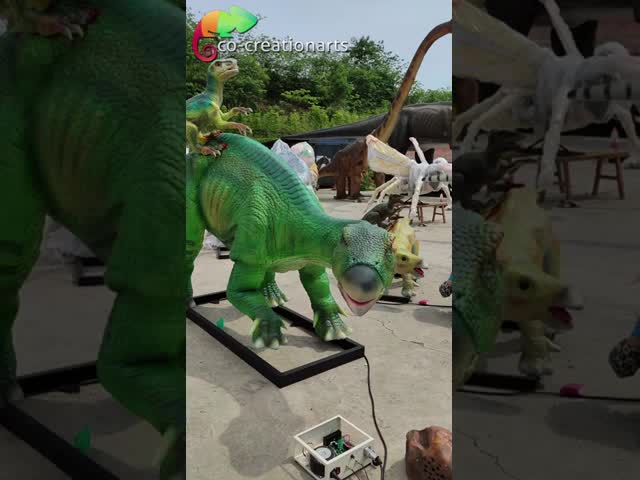 現実的な実物大のアニマトロニクス恐竜のIguanodonモデル天候の抵抗