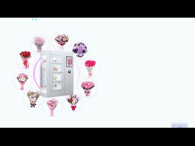 Rose Flower Vending Machine with 48 Slots Refrigerated System and Humidifier System