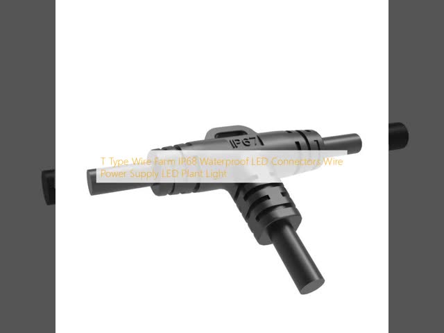 IP68 Waterproof T-Type Wire Connectors for LED Plant Lights with 15A Max Current and PA66 Nylon Material