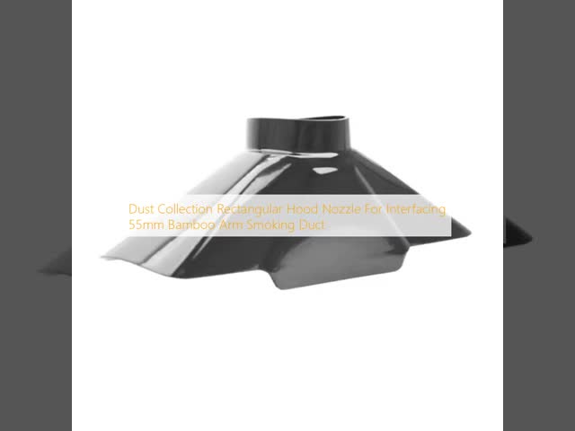 Récupération de poussière buse de capuche rectangulaire pour l'interface du conduit de fumage du bras de bambou de 55 mm vidéo