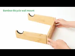 Bamboo Wall-mounted Indoor Bike Rack For MTB And Road Bikes