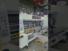 स्वचालित मुद्रण मरने काटने स्लॉटिंग कार्डबोर्ड कार्टन बॉक्स मशीन