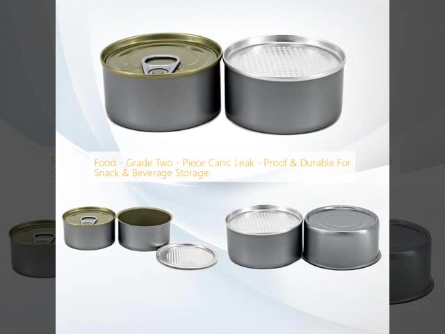 Food Grade Two Piece Can Diameters 53mm 185mL Tin Plate Cans For Snacks And Pet Food