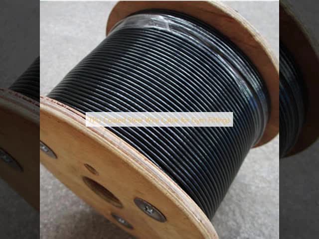 4.76-6.35mm TPU Coated Gym Cable Wire Rope For Gym Fittings 7x19