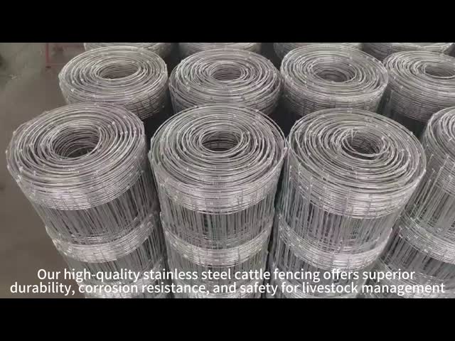 304 316 Galvanized Stainless Steel Cattle Fence Impact Resistant For Pasture Fence