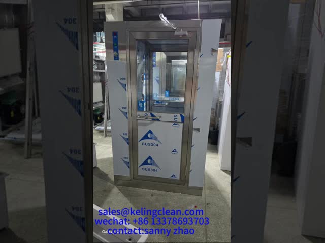Module Assmble Type Stainless Steel Air Shower with H13 Mini-pleat HEPA Filter and Emergency Stop Button